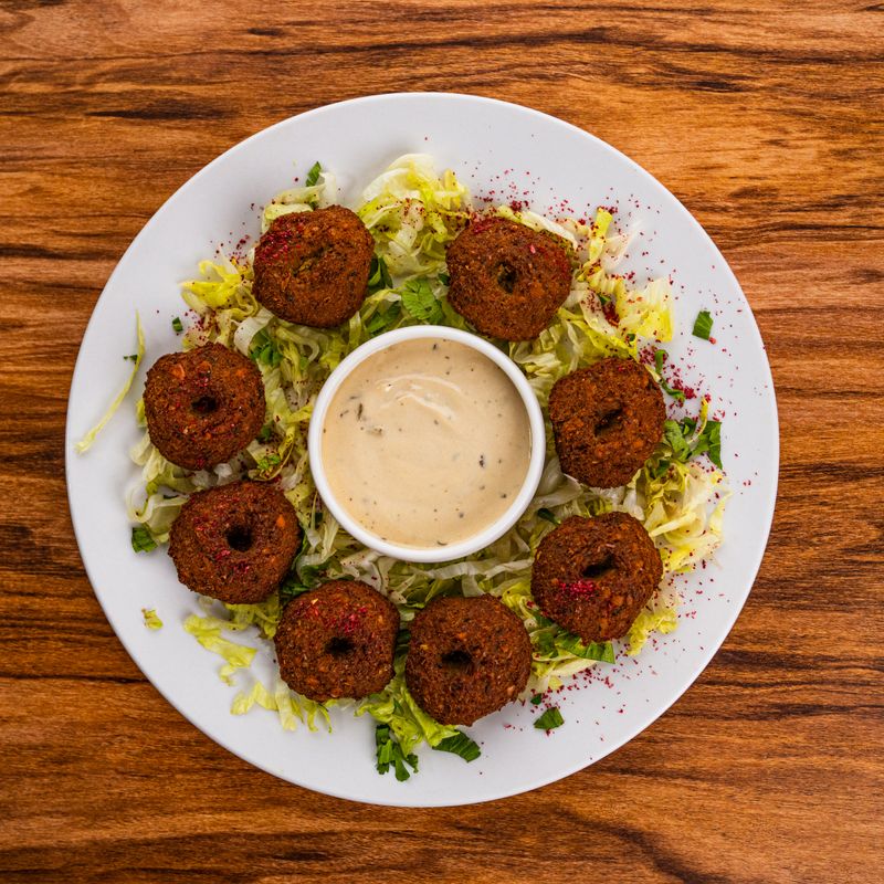 Air Fryer Spicy Chickpea Tahini Dressing