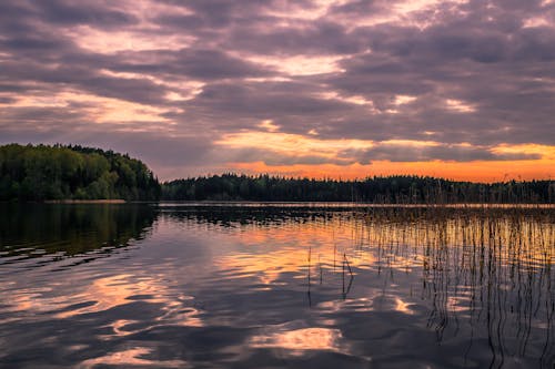 Gratis arkivbilde med elv, gylden time, himmel