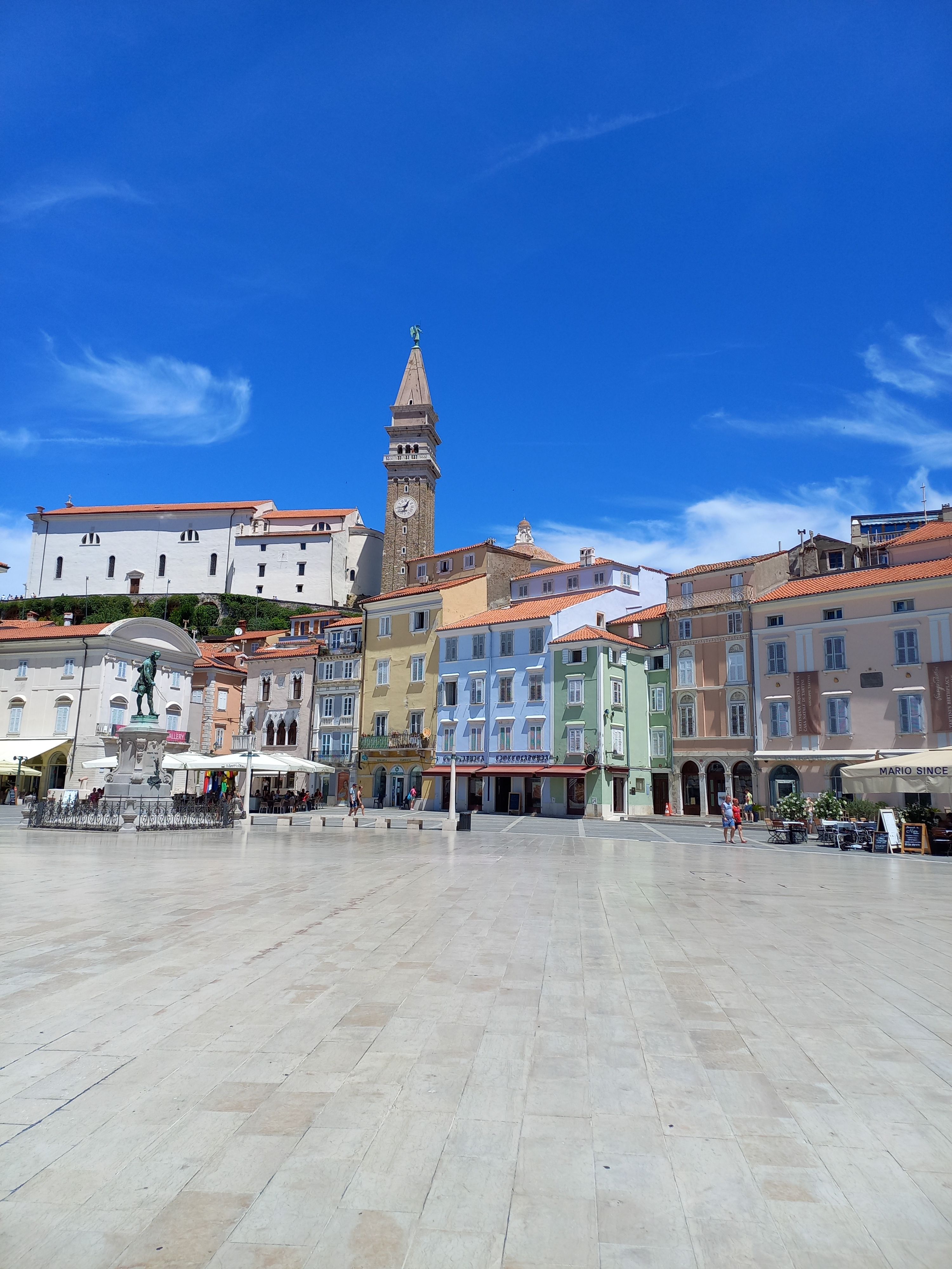 La plaza Tartini, en Piran