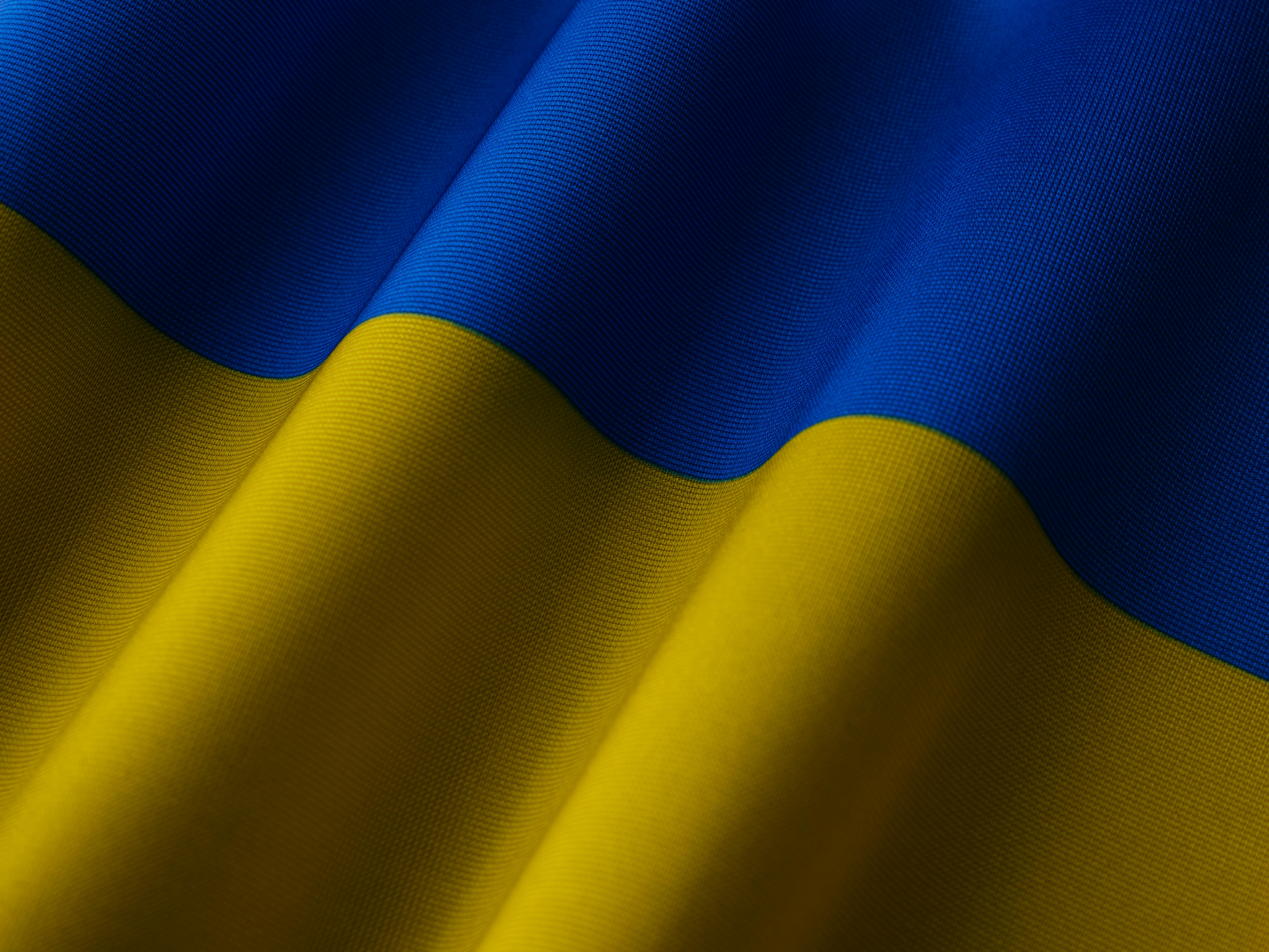 Download Proud Display of Ukrainian Flag with Complete Crest Wallpaper   Wallpaperscom