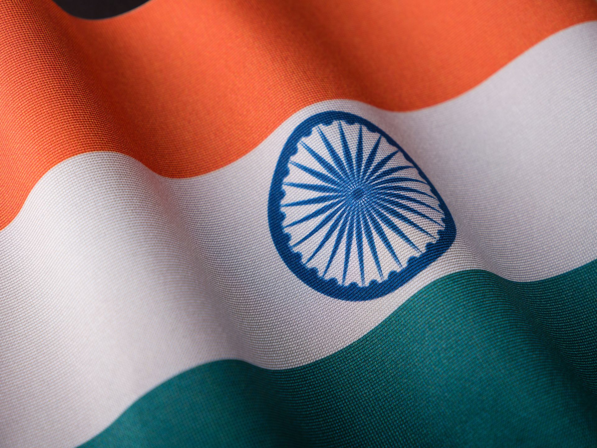 A Close-Up Shot of the Flag of India