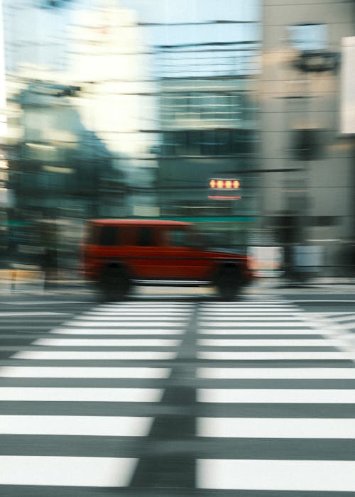 Photo of a Moving Car 