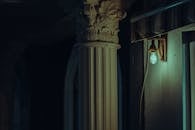 Light Bulb near Column