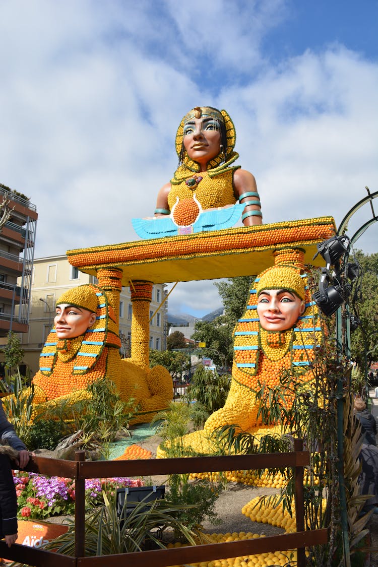 Art Made Of Lemons In The Lemon Festival Fete Du Citron In Menton, France