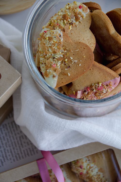 Fotobanka s bezplatnými fotkami na tému cookies, fotografia jedla, nádoba