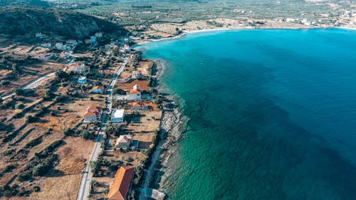 Houses over Blue Sea