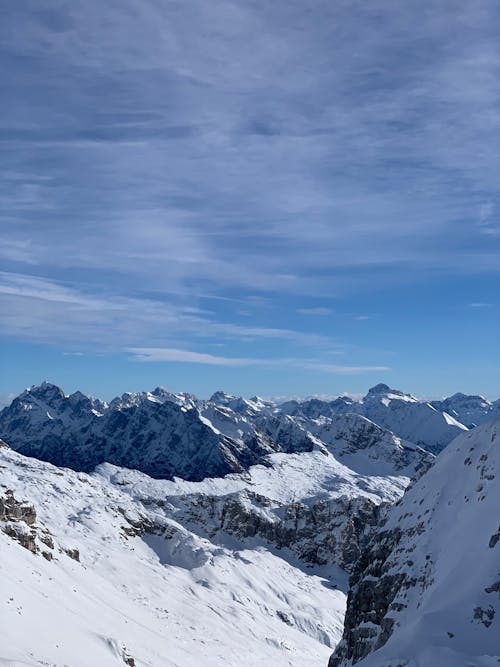 Scenic Snowed Mountain Landscape