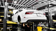Car in an Auto Repair Garage