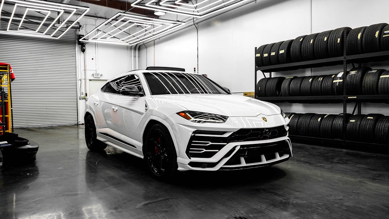 White Lamborghini Urus