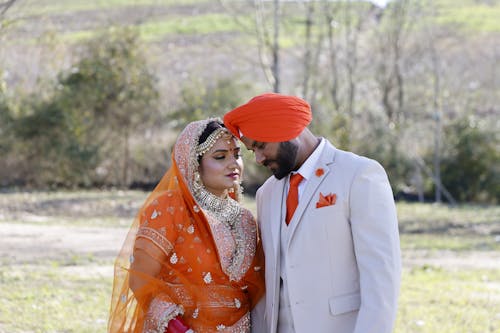 Newlywed Couple Standing