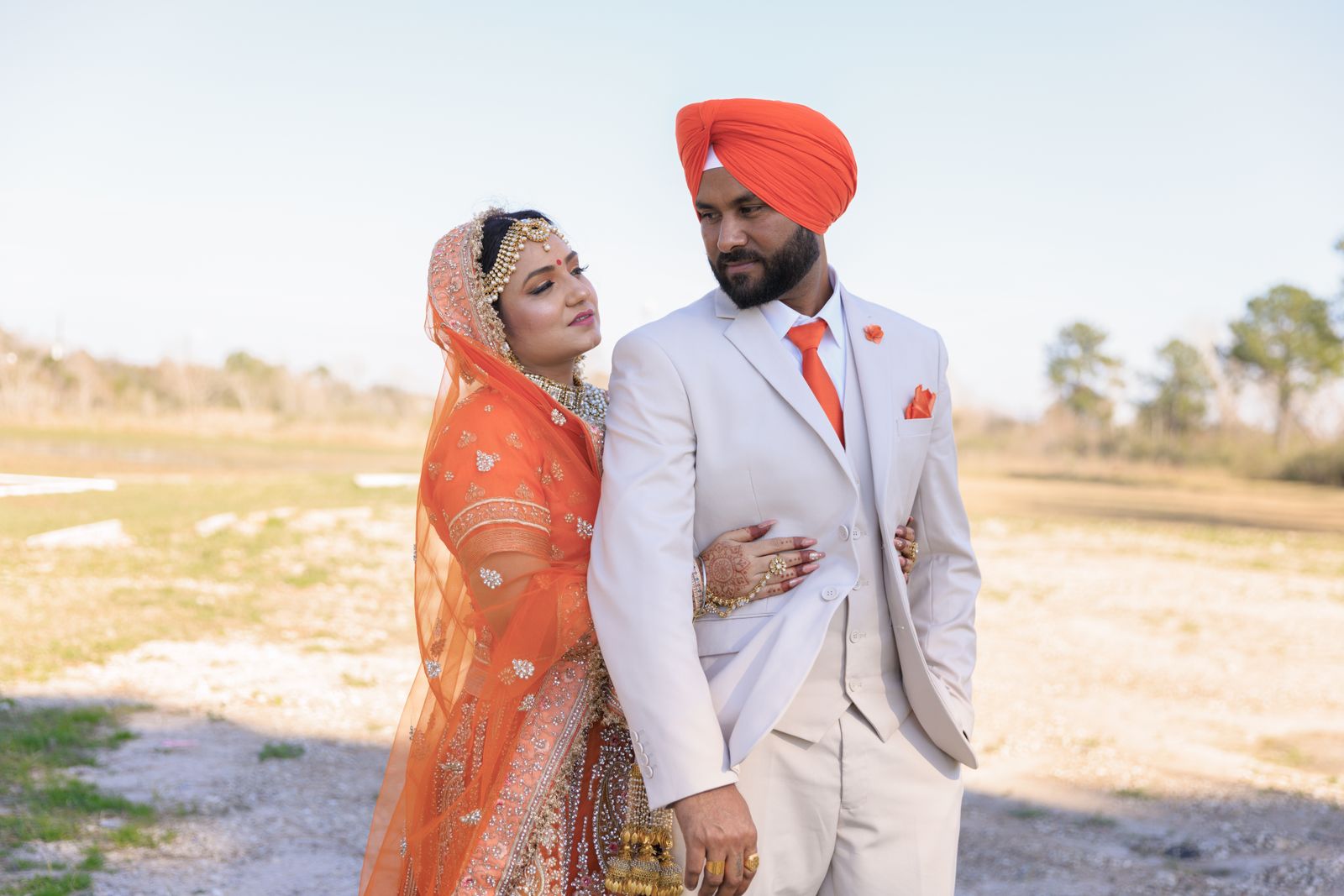 Indian couple portrait for romantic custom song ideas
