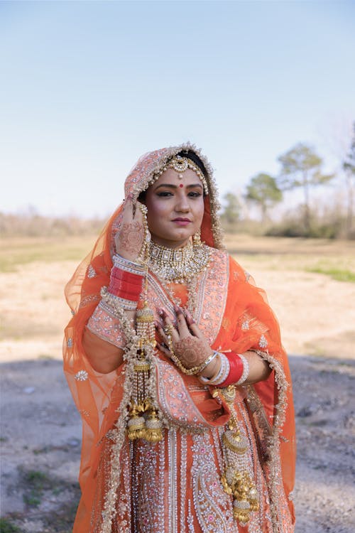 A Woman Wearing Traditional Clothes 