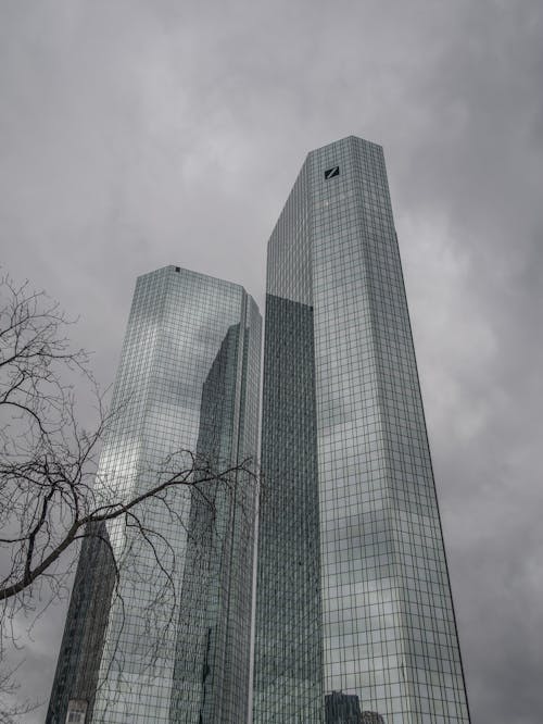 Skyscrapers in Frankfurt in Black and White