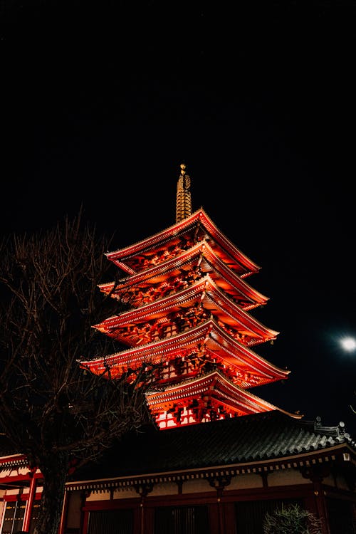 Five-storied Pagoda in Taito City in Japan
