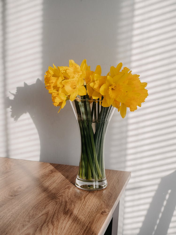 Daffodil Bouquet In Vase