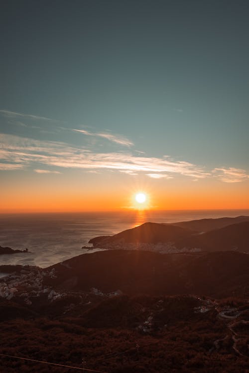 A magical atmosphere of sunset on the Adriatic coast