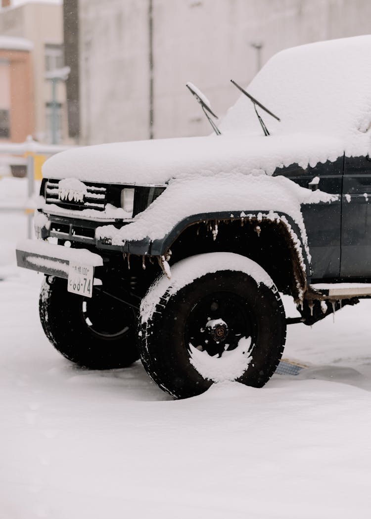 SUV Car In Snow