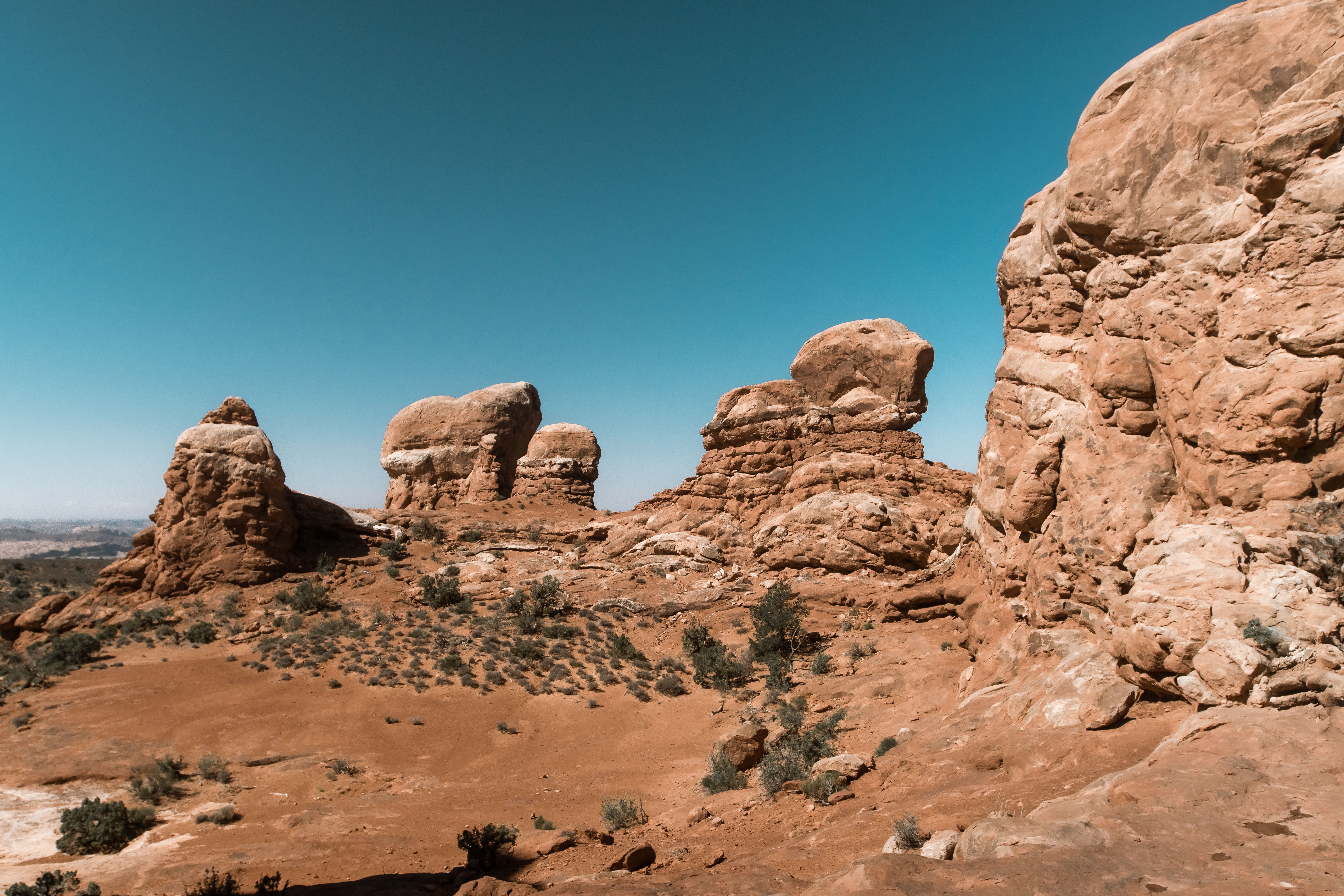 Rock Formations on Desert in USA · Free Stock Photo