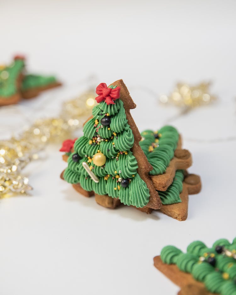 Christmas Gingerbreads On Table