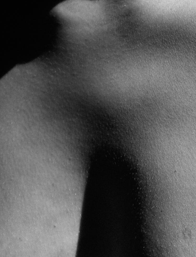 Woman Skin In Black And White