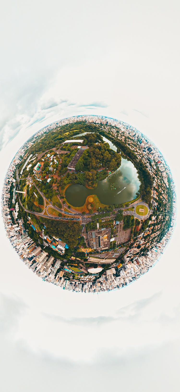 360 Degree Sphere View Of A City 