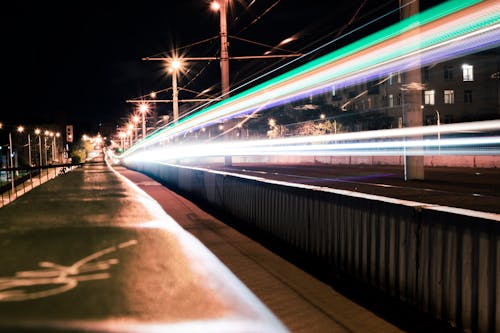 Kostenloses Stock Foto zu bewegungsunschärfe, langzeitbelichtung, nacht