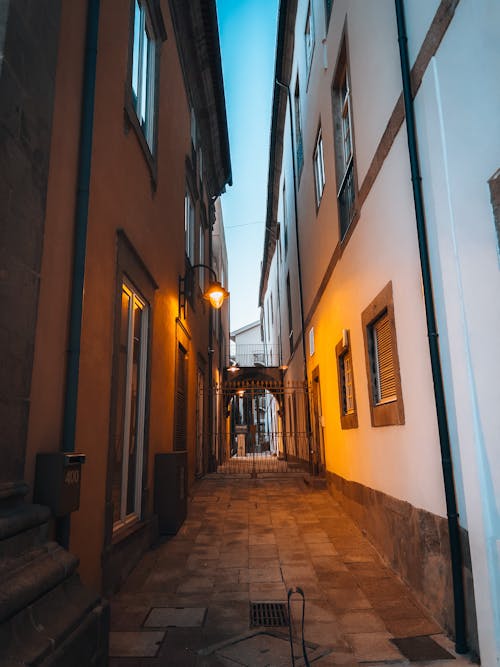 Photo of a Narrow Old Town Street in Perspective