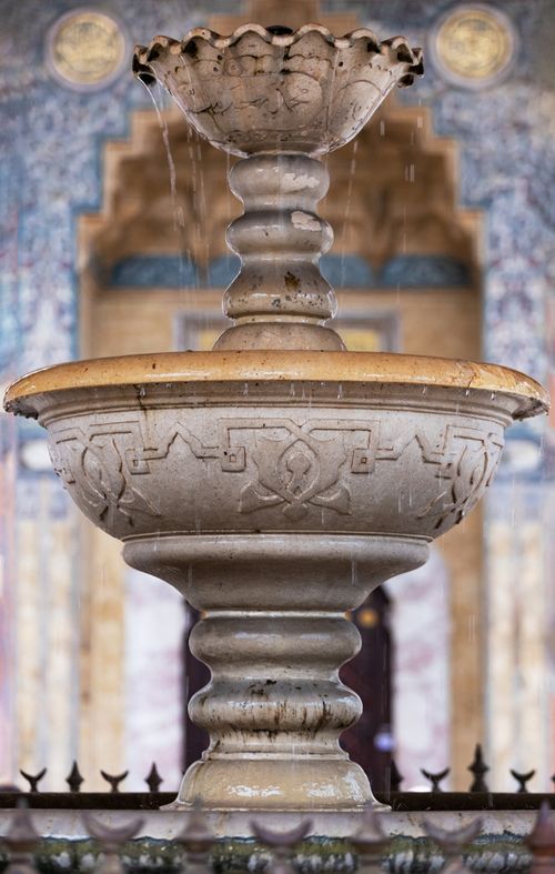 Free Elegant stone fountain with intricate designs in Sarajevo, Bosnia and Herzegovina. Stock Photo