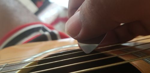 Free stock photo of guitar, guitar strings, hand Stock Photo