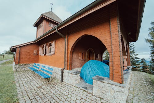 Vintage Church in Village