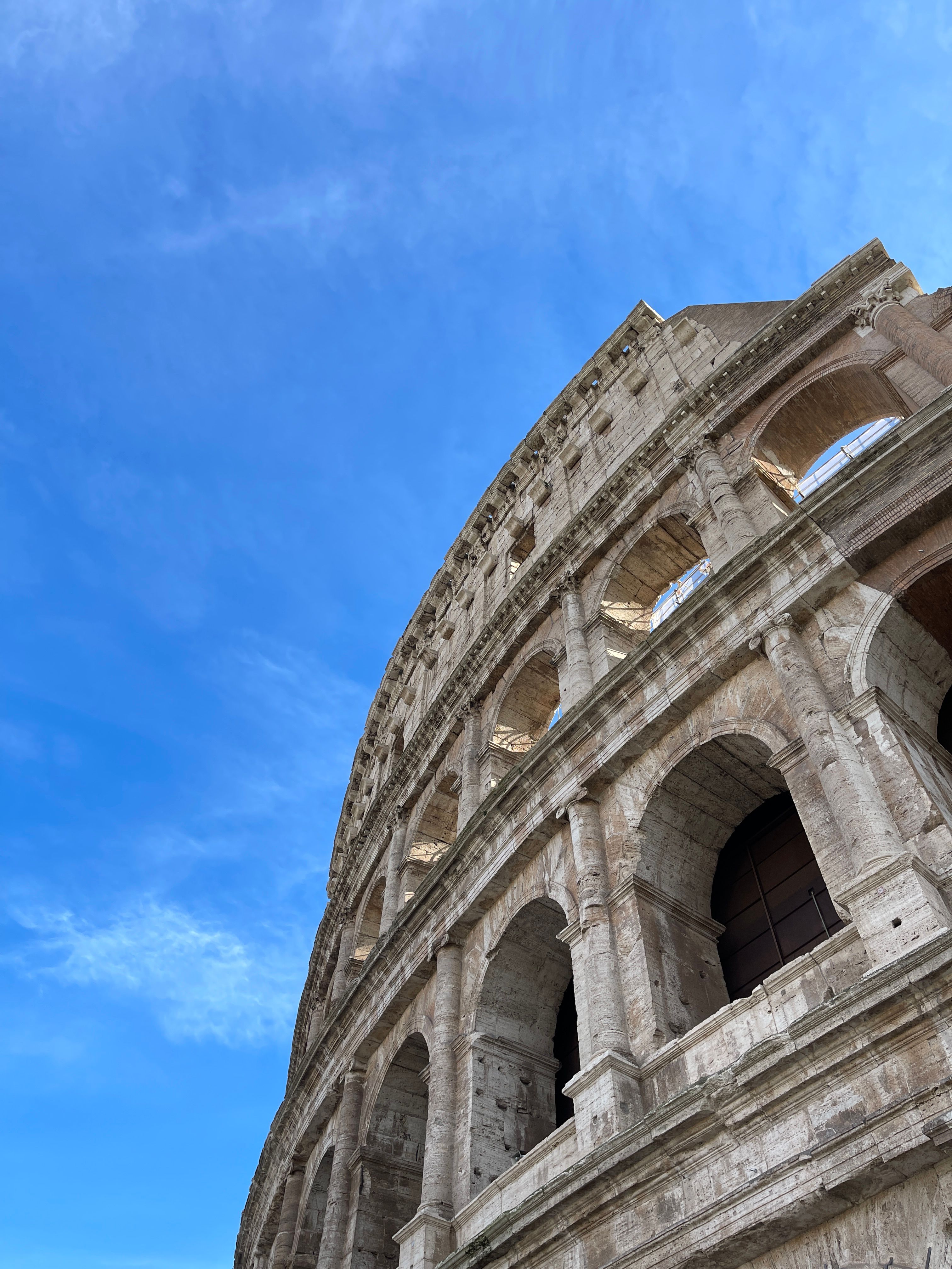 Low Angle Shot of the Colosseum under Blue Sky in Rome, Italy · Free ...