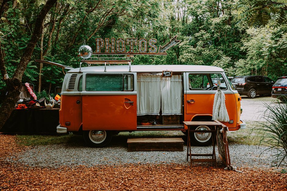 photobooth rental company setup outdoor event