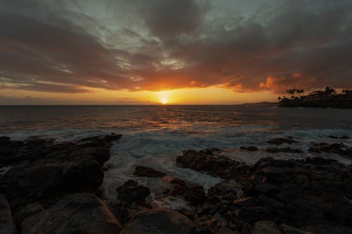 Photos gratuites de ciel, coucher de soleil, mer