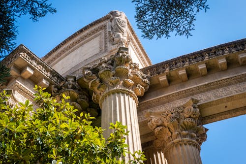 Low Angle View of a Column 