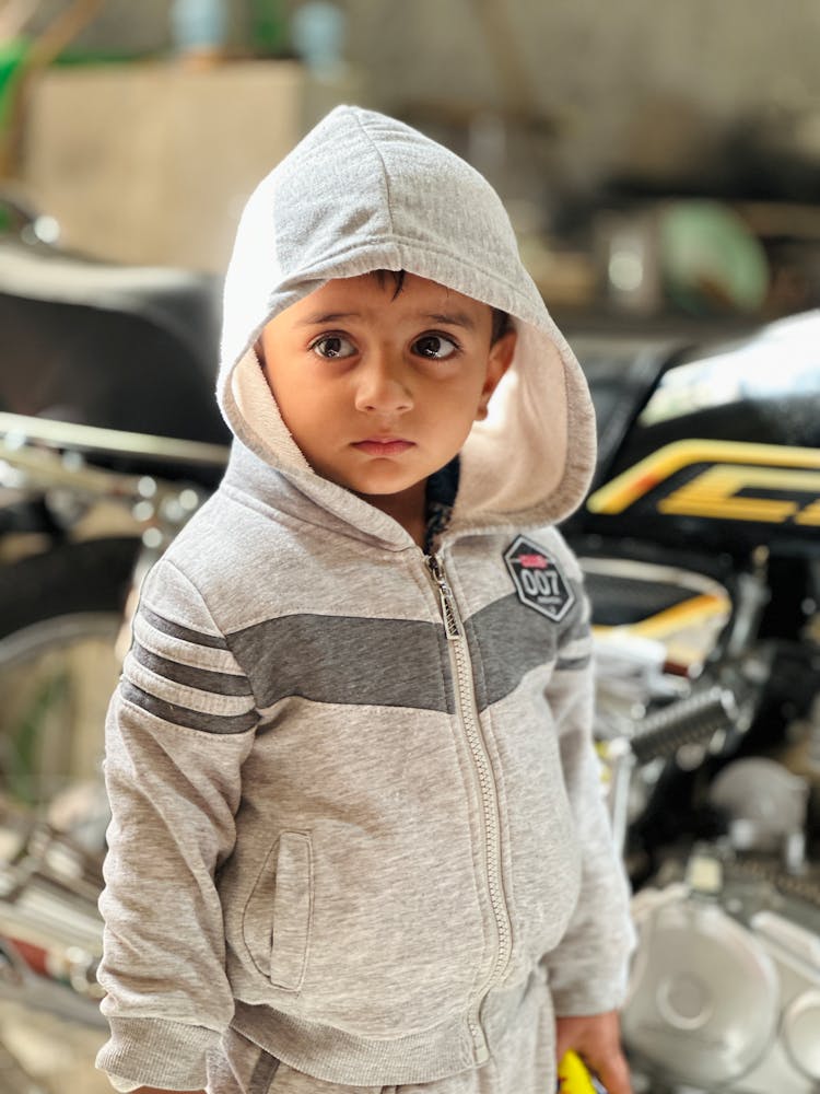 Cute Boy Posing In Sportswear