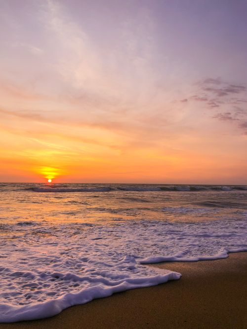 Free Golden Hour at the Wadduwa Beach Sri Lanka Stock Photo