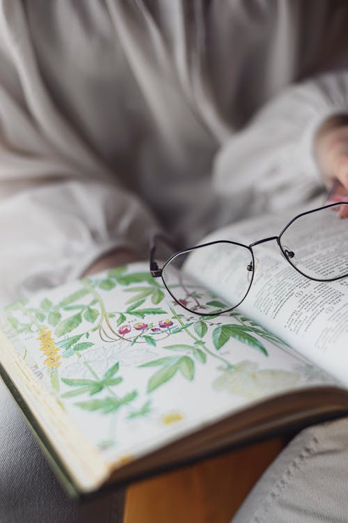 Eyeglasses on the Book Page