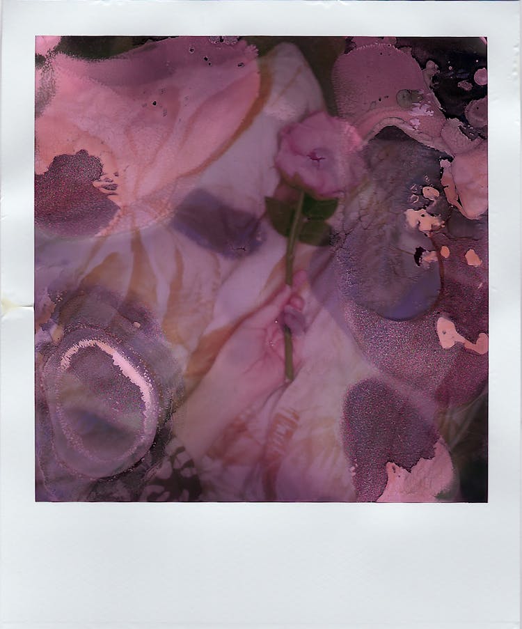 Polaroid With Abstract Art