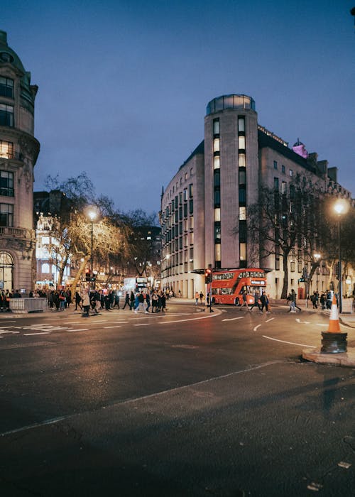 Central London Street at Night