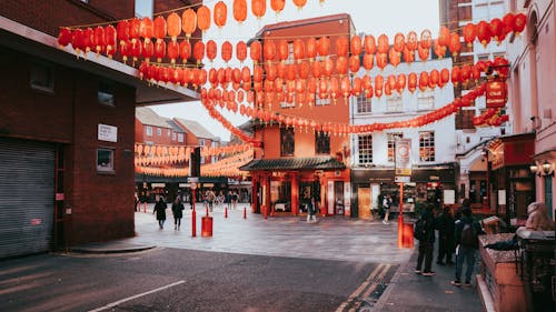 Lanterns Hanging Over Chinatown in London