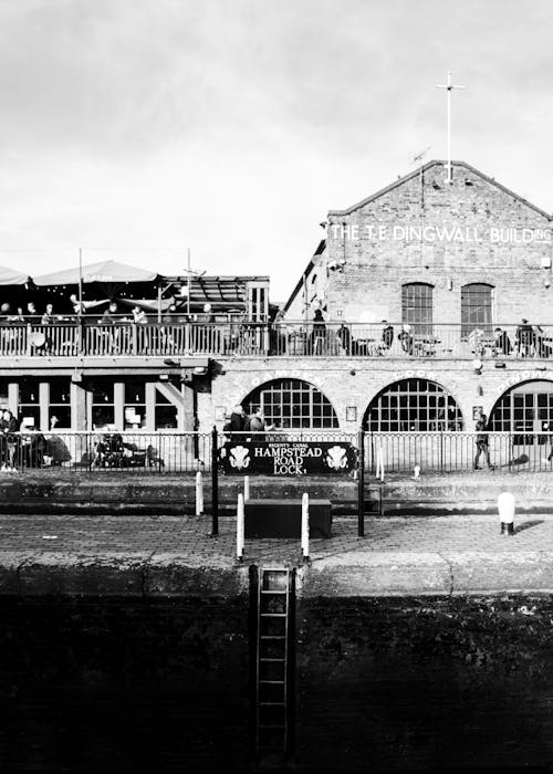 Black and White Photo of Dingwalls Dancehall in London 