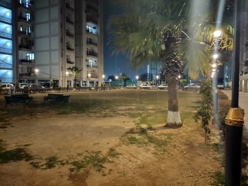 Free Society under night Beautification  Stock Photo