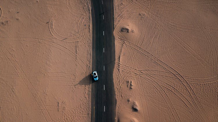 Top View Photo Of Vehicle On Roadway