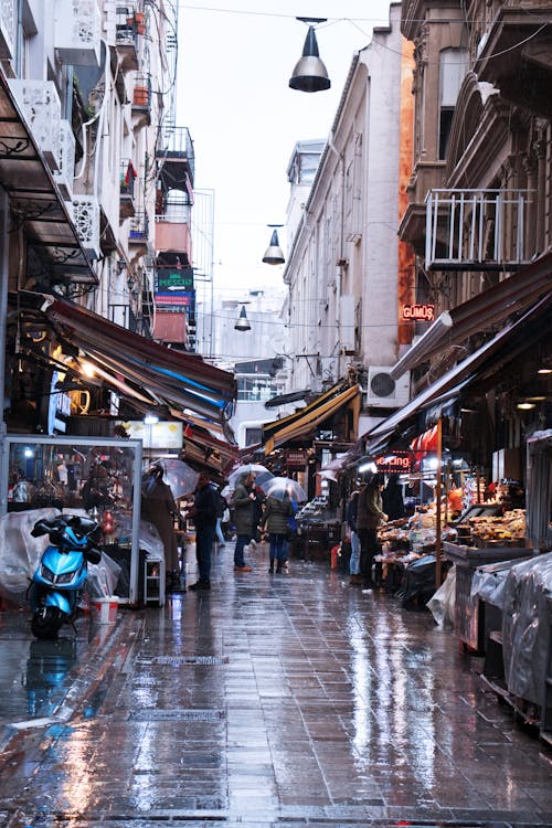 Market on a Narrow Street in Istanbul