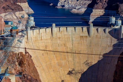 High Angle View of the Hoover Dam