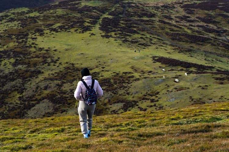 A Person Hiking With A Backpack