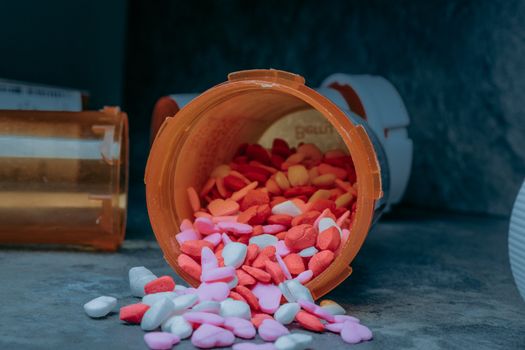 Addicted to Love. Valentines Candy Hearts. Photo by Portland Photographer Lance Reis / KickassDesigns on Insta.