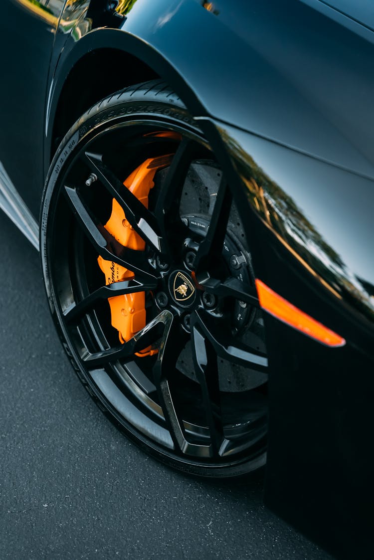 Close-up Of Modern Sport Car Wheel