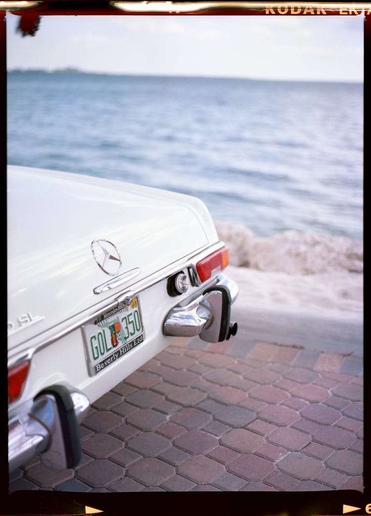 Car Trunk Of Vintage Mercedes-Benz