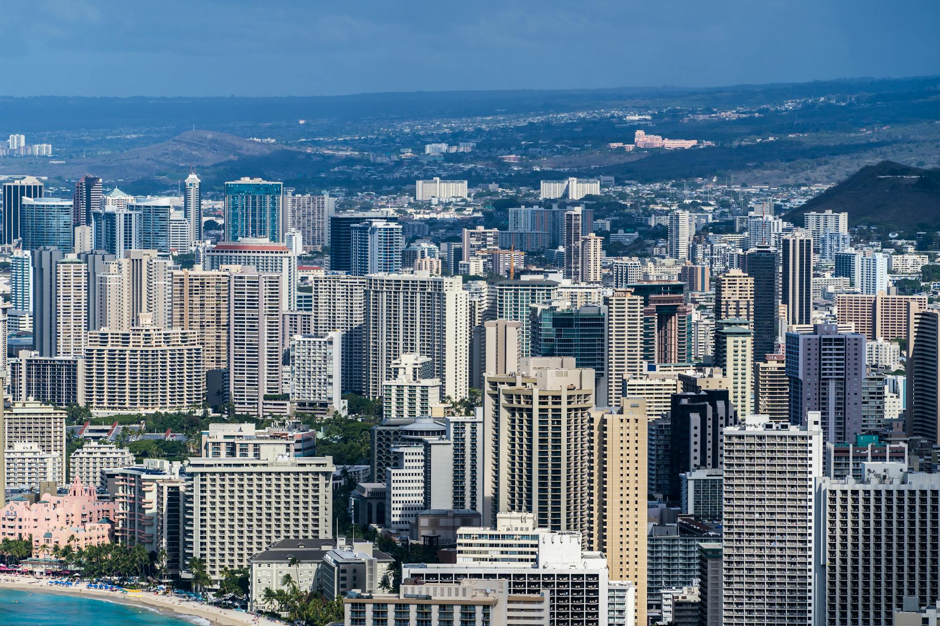 City Downtown in Honolulu, Hawaii